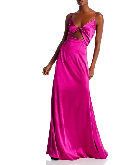 Shop Yaura Torera Womens Cut-out Long Evening Dress In Purple