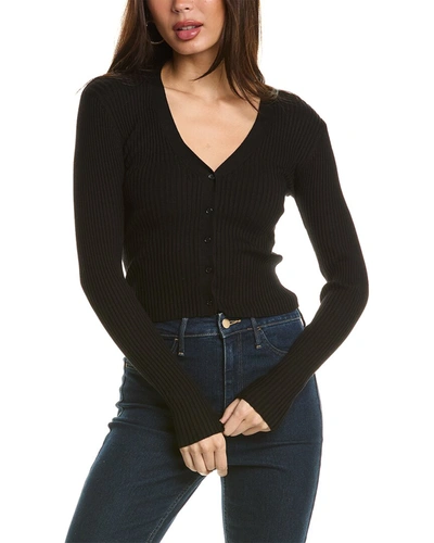 Shop Dress Forum Button-down V-neck Sweater In Black