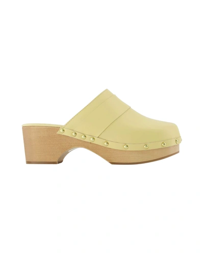 Shop Aeyde Bibi Clogs -  - Butter - Leather In Yellow
