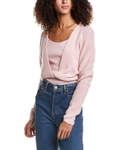 Shop Design History Twofer Cashmere Sweater In Pink