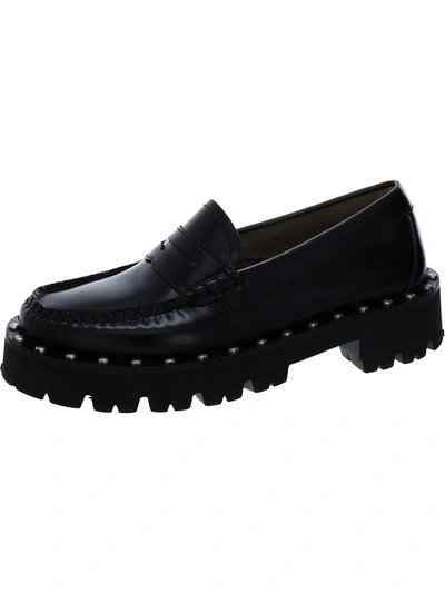 Shop G.h. Bass & Co. Whitney Womens Leather Slip-on Loafers In Black