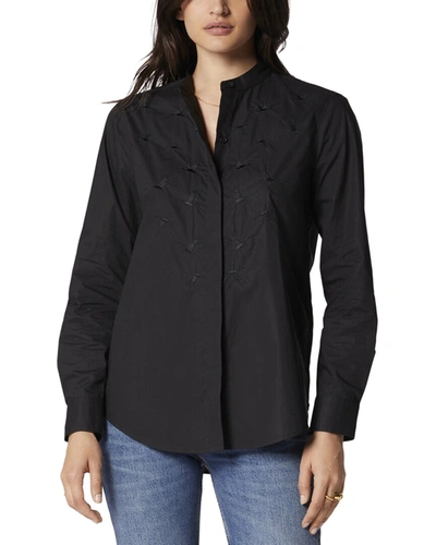 Shop Equipment Cherine Collarless Shirt In Black
