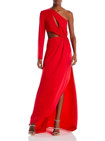 Shop Yaura Salewa Womens Cut-out Maxi Evening Dress In Red