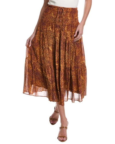 Shop Stellah Midi Skirt In Brown