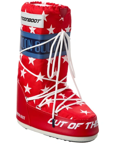 Shop Moon Boot Icon Retrobiker Boot In Red