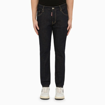 Shop Dsquared2 | Navy Blue Regular Denim Jeans