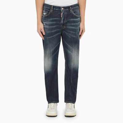 Shop Dsquared2 | Navy Blue Regular Denim Jeans