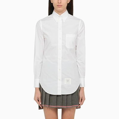 Shop Thom Browne White Cotton Button-down Shirt