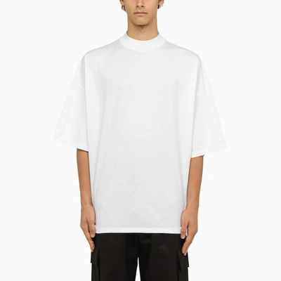 Shop Jil Sander Wide White Crew-neck T-shirt