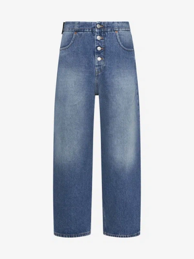 Shop Mm6 Maison Margiela Straight-leg Jeans In Light Blue