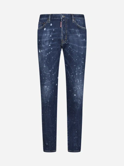 Shop Dsquared2 Cool Guy Jeans In Navy Blue