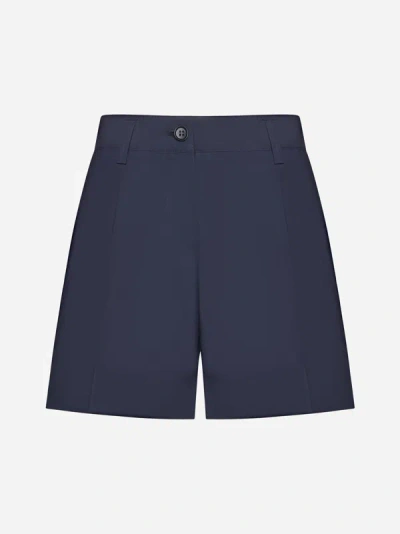 Shop P.a.r.o.s.h Canyox Cotton Shorts In Blue