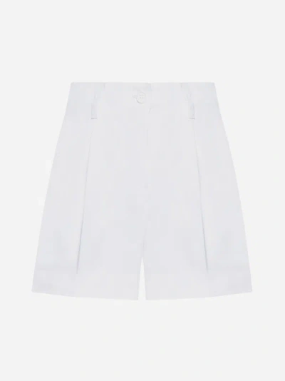 Shop P.a.r.o.s.h Canyox Cotton Shorts In White