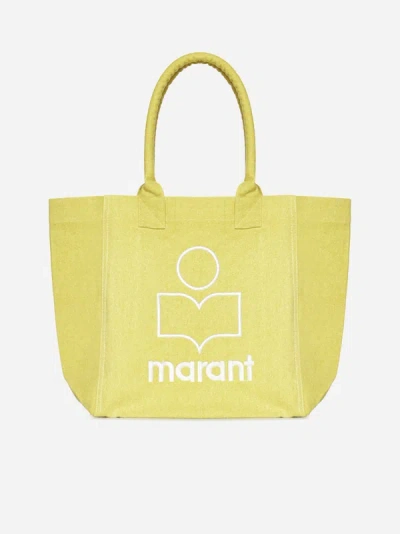Shop Isabel Marant Yenky Canvas Small Tote Bag In Sunshine