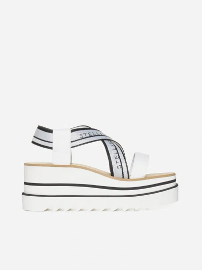 Shop Stella Mccartney Sneakelyse Canvas And Alter Nappa Sandals In White,black