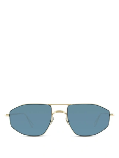 Shop Ahlem Sunglasses In Grey Gold Brushed