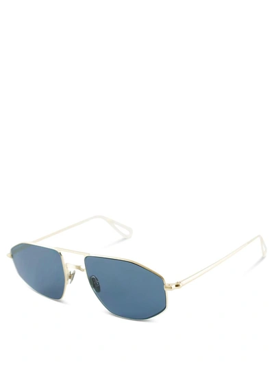 Shop Ahlem Sunglasses In Grey Gold Brushed