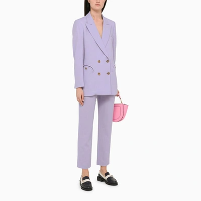 Shop Blazé Milano Regular Lilac Trousers In Purple