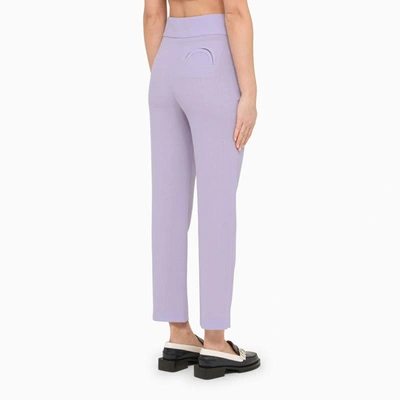 Shop Blazé Milano Regular Lilac Trousers In Purple