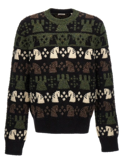 Shop Burberry Chess Sweater In Multicolor