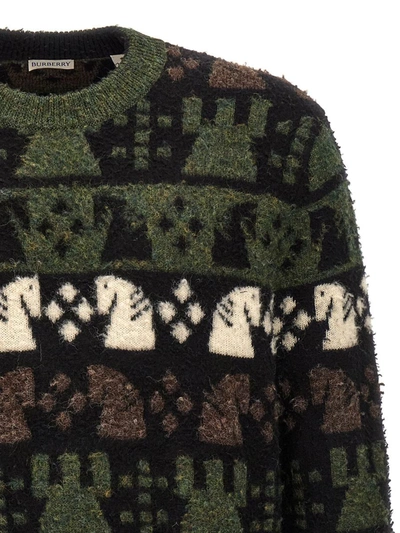 Shop Burberry Chess Sweater In Multicolor