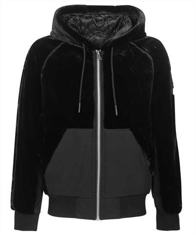 Shop Moose Knuckles Faux Fur Jacket In Black
