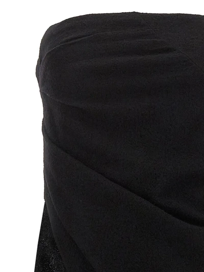 Shop Rick Owens Asymmetrical Top In Black