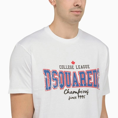 Shop Dsquared2 Crewneck T-shirt With Print In White