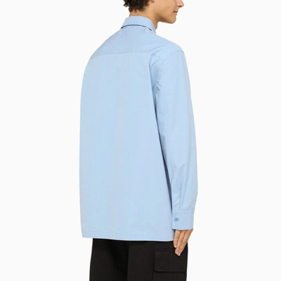 Shop Jil Sander Light Oversize Shirt With Pockets In Blue