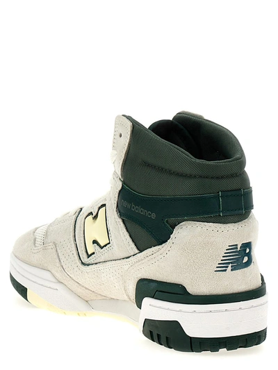 New Balance High-top Sneakers With Contrast Sole And Perforated Toe Box In Green