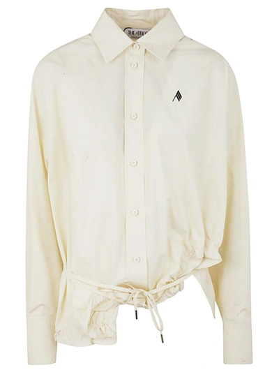 Shop Attico The  Maxi Shirt With Drawstring Clothing In White