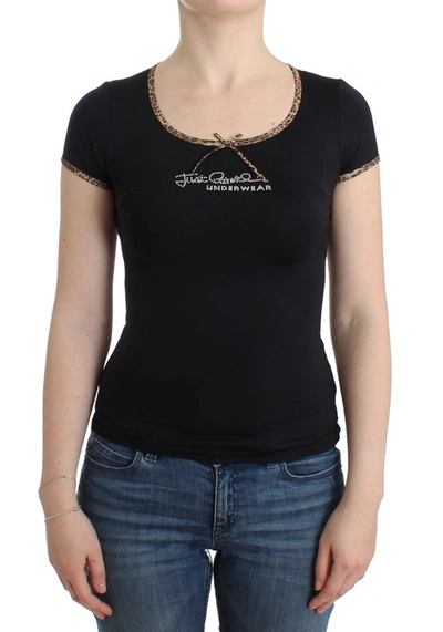 Shop Cavalli Nylon Top Women's T-shirt In Black