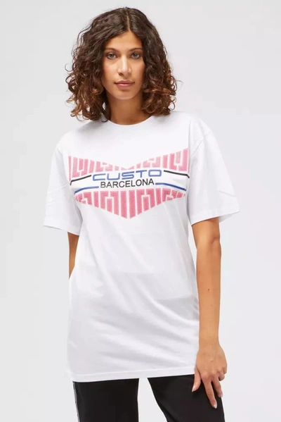 Shop Custo Barcelona Cotton Tops & Women's T-shirt In White