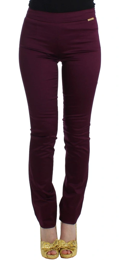Shop John Galliano Slim Fit Women's Pants In Purple