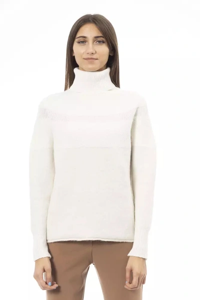 Shop Alpha Studio Wool Women's Sweater In White