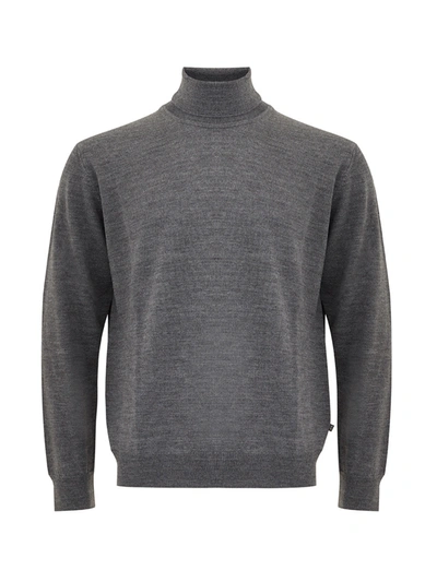 Shop Ferrante Turtleneck Wool Men's Jumper In Grey