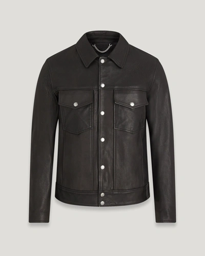Shop Belstaff Piston Jacke Für Herren Lander Leather In Black