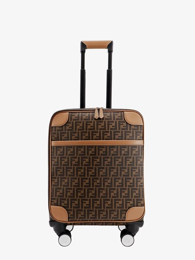 Shop Fendi Man Trolley Man Brown Luggage