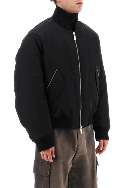 Shop Off-white Nylon-canvas Bomber Jacket Men In Black