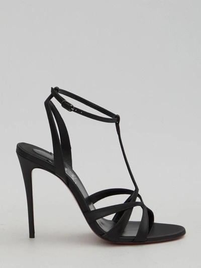 Shop Christian Louboutin Tangueva 100 Sandals In Black