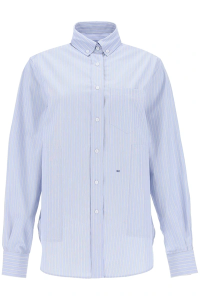Shop Saks Potts William Striped Shirt In Light Blue