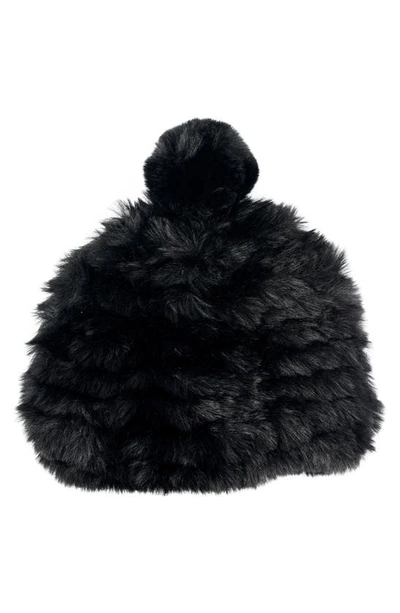 Shop Marcus Adler Faux Fur Beanie In Black