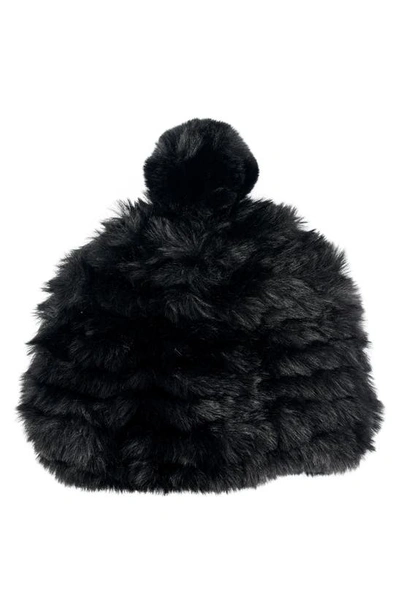 Marcus Adler Faux Fur Beanie In Black