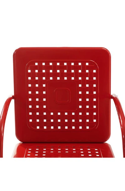 Crosley Radio Bates 2-piece Cantilever Outdoor Chair Set In Bright Red Gloss