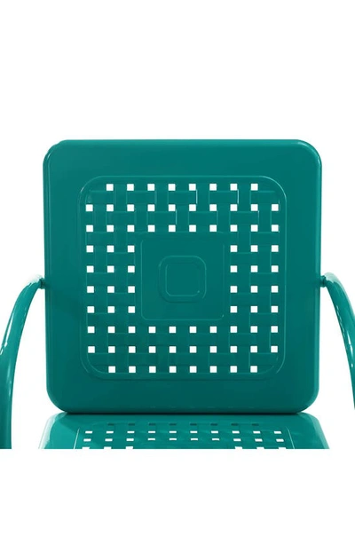 Shop Crosley Radio Bates 2-piece Cantilever Outdoor Chair Set In Turquoise Gloss