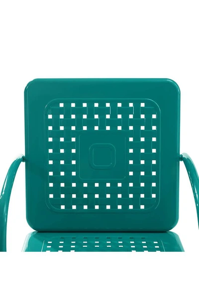 Crosley Radio Bates 2-piece Cantilever Outdoor Chair Set In Turquoise Gloss