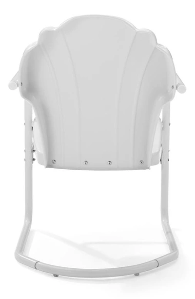 Crosley Radio Tulip 2-piece Cantilever Outdoor Chair Set In White Satin