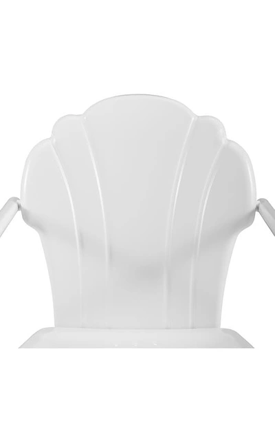 Crosley Radio Tulip 2-piece Cantilever Outdoor Chair Set In White Satin