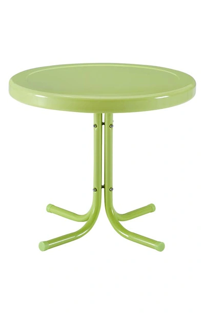 Shop Crosley Radio Griffith Metal Round Side Table In Key Lime Gloss