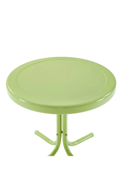 Shop Crosley Radio Griffith Metal Round Side Table In Key Lime Gloss